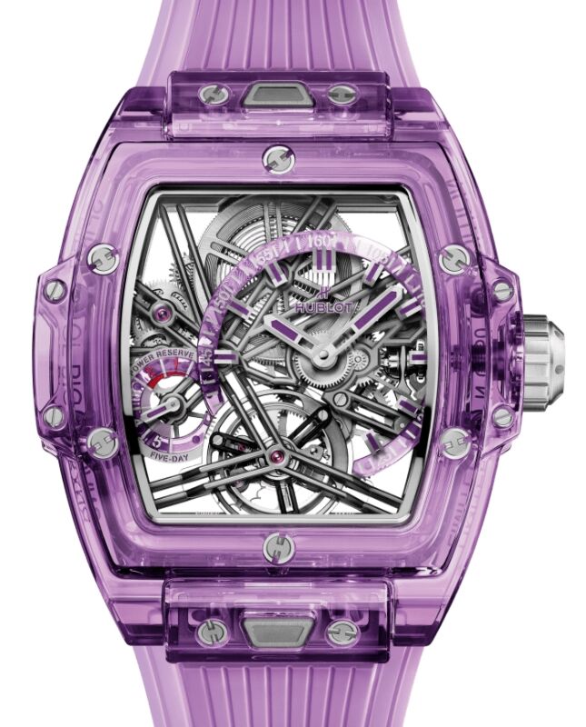 Hublot Shaped Spirit of Big Bang Tourbillon Purple Sapphire 42mm 645.JM.0120.RT