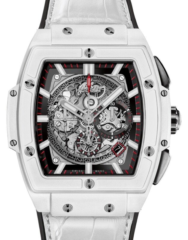 Hublot Shaped Spirit of Big Bang Chronograph White Ceramic 45mm 601.HX.0173.LR