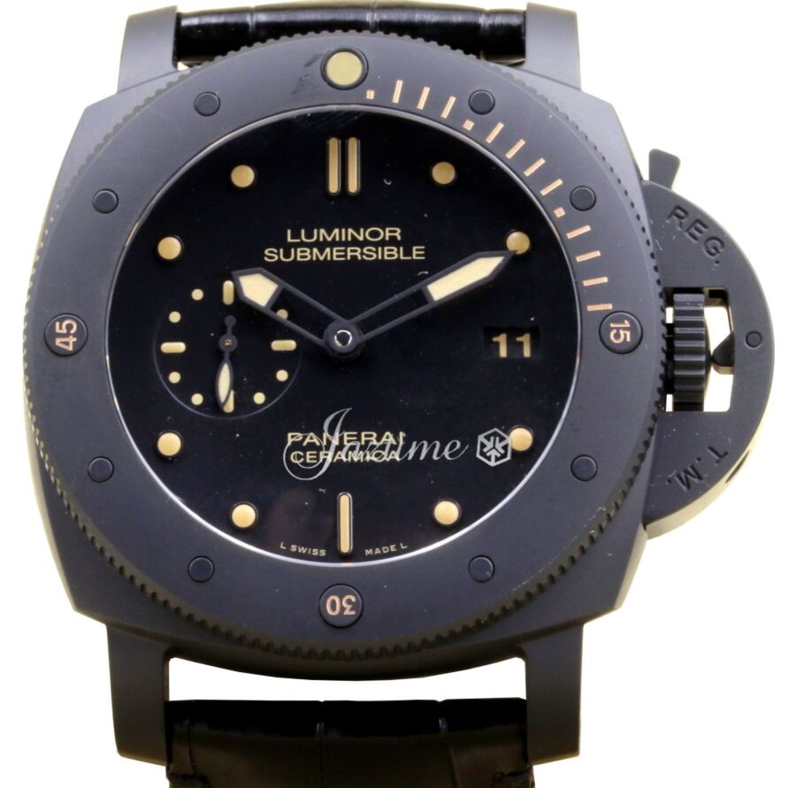 Panerai PAM 508 Luminor Submersible 1950 3 Days ?Ceramic Men's 47mm Leather 