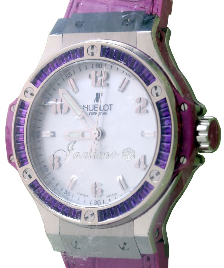 Hublot Big Bang Tutti Frutti 361.SV.6010.LR.1905 Ladies Mother Of Pearl Dial Amethyst Bezel BRAND NEW