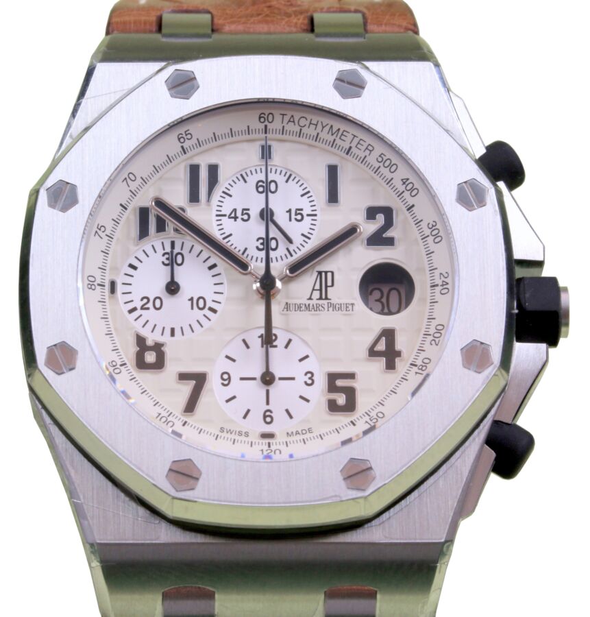 Audemars Piguet Royal Oak Offshore Chronograph Safari Stainless Steel 42mm White Arabic 26170ST.OO.D091CR.01 