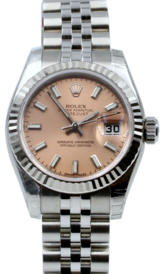 Rolex Datejust 179174 Ladies 26mm Pink Index White Gold Stainless Steel Jubilee - BRAND NEW