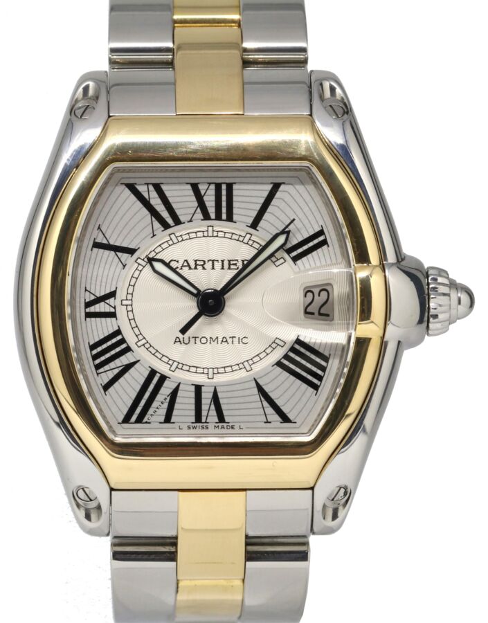 Cartier Roadster W62031Y4 Large Yellow Gold Stainless Steel Two-Tone Automatic