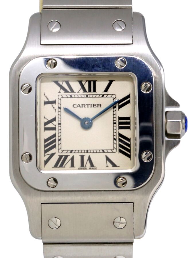 Cartier W20056D6 Santos De Cartier Galbee Stainless Steel Quartz 24mm BOX PAPERS