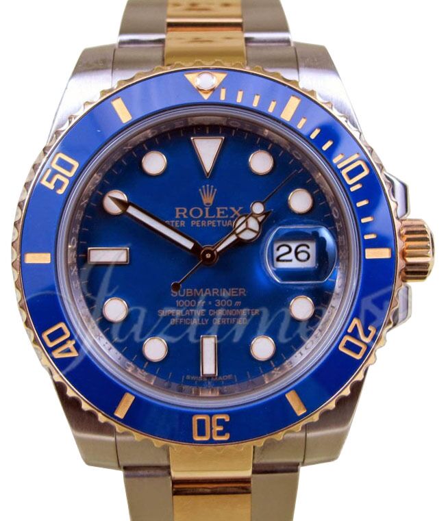 Rolex Submariner Date Yellow Gold/Steel 40mm Blue Dial 116613LB - PRE-OWNED 