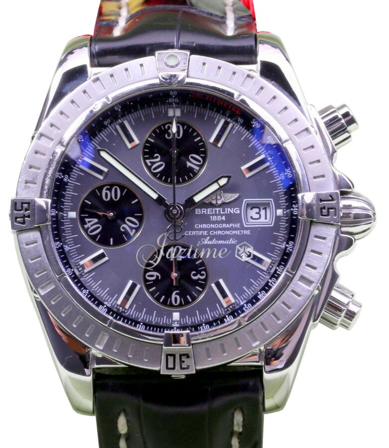 Breitling Chronomat Evolution A13356 Chronograph Stainless Steel Index BOX/PAPERS