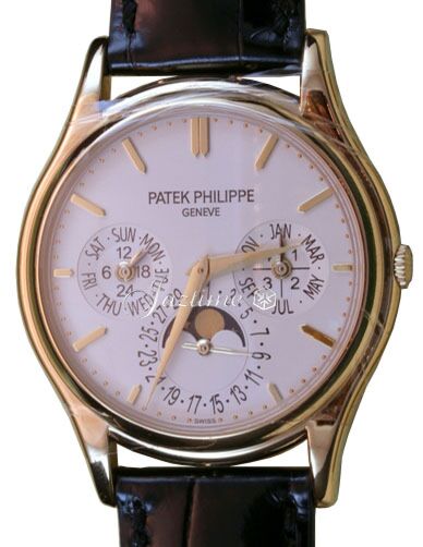 Patek Philippe Grand Complications Yellow Gold Annual Calendar Moon Phase White Opaline 5140J-001 