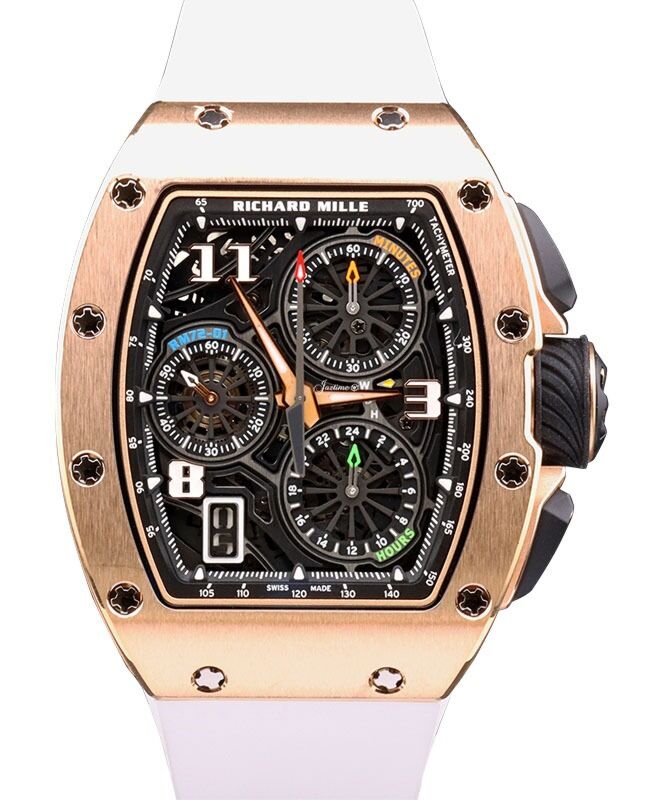 Richard Mille Lifestyle Flyback Chronograph Rose Gold Skeleton Dial RM72-01 - PRE OWNED