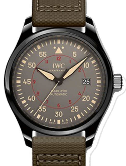 IWC Schaffhausen IW324702 Pilot's Watch Mark Xviii Top Gun Miramar Anthracite Arabic Ceramic Green Leather 41mm Automatic