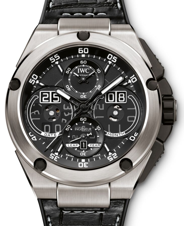 IWC Schaffhausen IW379201 Ingenieur Perpetual Calendar Digital Date-Month Black Arabic Titanium Leather 46mm Automatic 