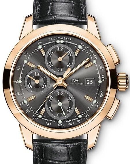 IWC Schaffhausen Ingenieur Chronograph IW380803 Slate Index Red Gold Black Leather 42mm BRAND NEW