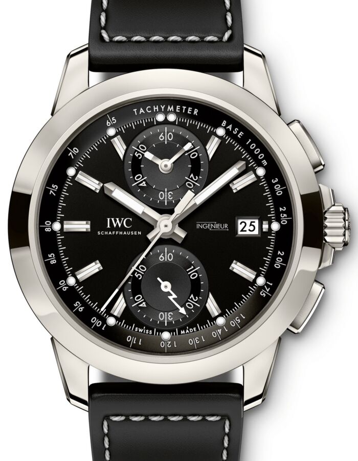 IWC Schaffhausen Ingenieur Chronograph Sport IW380901 Black Index Titanium Black Leather 44mm BRAND NEW