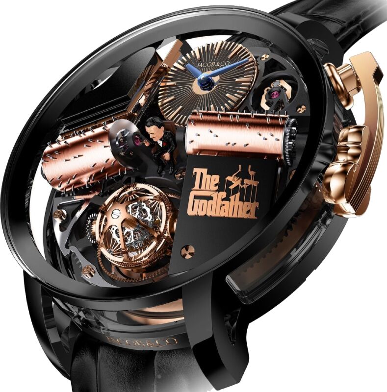 Jacob & Co. Opera Godfather Musical Watch Black DLC Titanium 49mm OP110.21.AG.AB.A - BRAND NEW