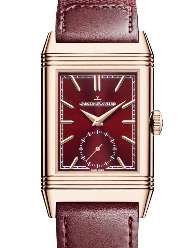Jaeger-LeCoultre Reverso Tribute Monoface Small Seconds Pink Rose Gold 45.6 x 27.4mm Burgundy Dial Q713256J - BRAND NEW