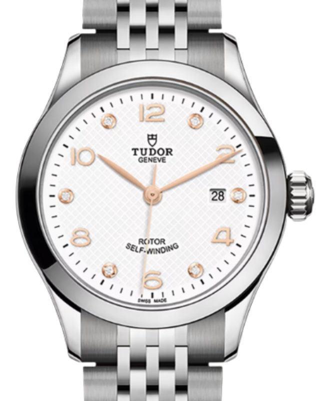 Tudor 1926 Steel White Diamond-Set Dial 28mm M91350-0013 - BRAND NEW