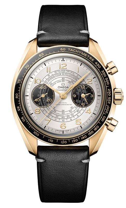 Omega Speedmaster Two Counters Chronoscope "Paris 2024" 43mm Moonshine Gold Silver Dial 522.62.43.51.02.001