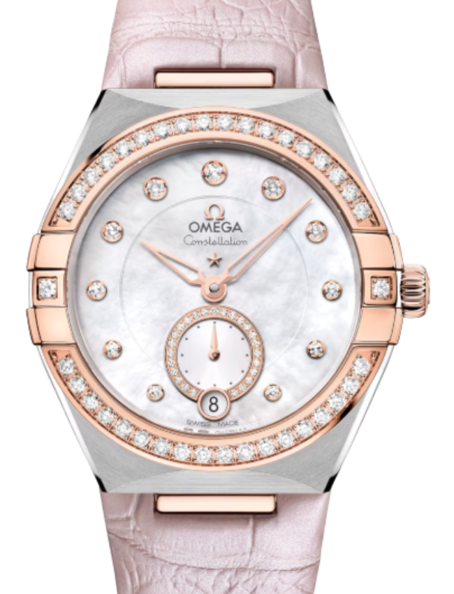 Omega Constellation Co-Axial Master Chronometer 34mm Steel-Sedna Gold Mother of Pearl Dial  131.28.34.20.55.001