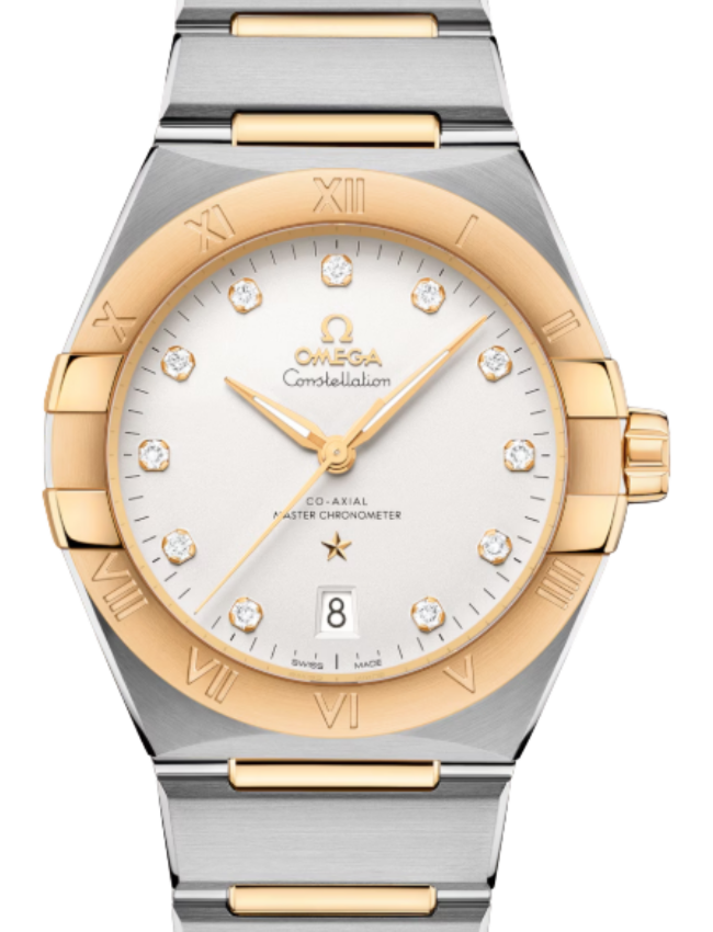 Omega Constellation Co-Axial Master Chronometer 39mm Steel Yellow Gold Silver Dial 131.20.39.20.52.002
