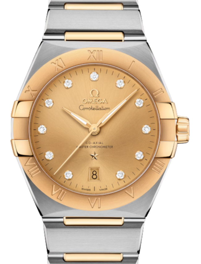 Omega Constellation Co-Axial Master Chronometer 39mm Steel Yellow Gold Champagne Dial 131.20.39.20.58.001