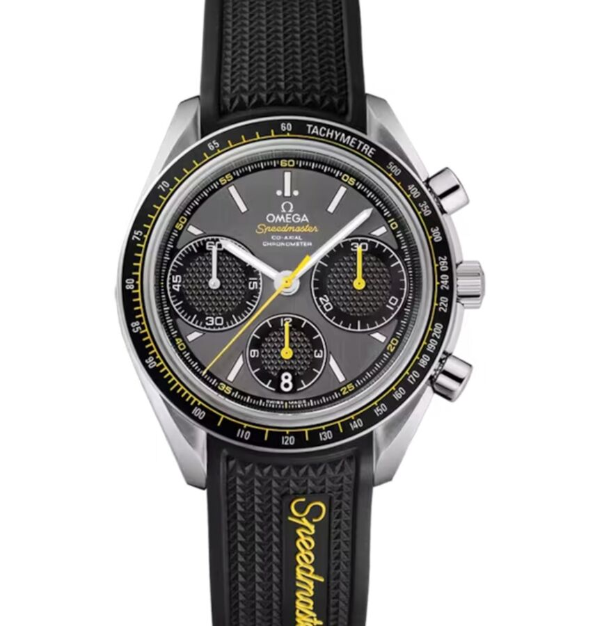 Omega 326.32.40.50.06.001 Speedmaster Racing Co-Axial Chronograph 40mm Grey Index Stainless Steel Rubber