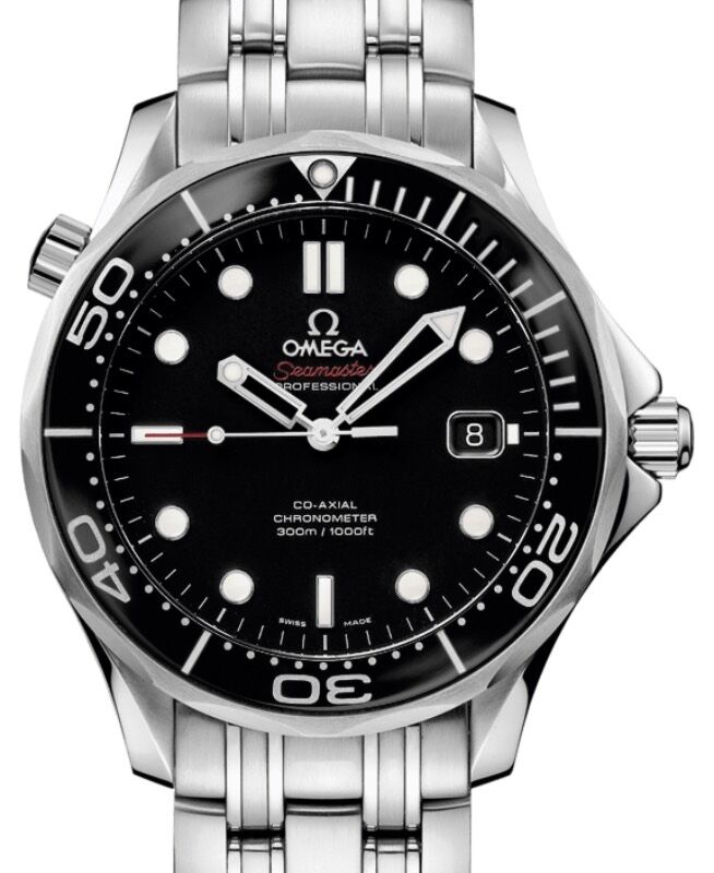 Omega Seamaster Diver 300M Co-Axial Chronometer 41mm Stainless Steel Ceramic Bezel Black Dial Steel Bracelet 212.30.41.20.01.003 - BRAND NEW