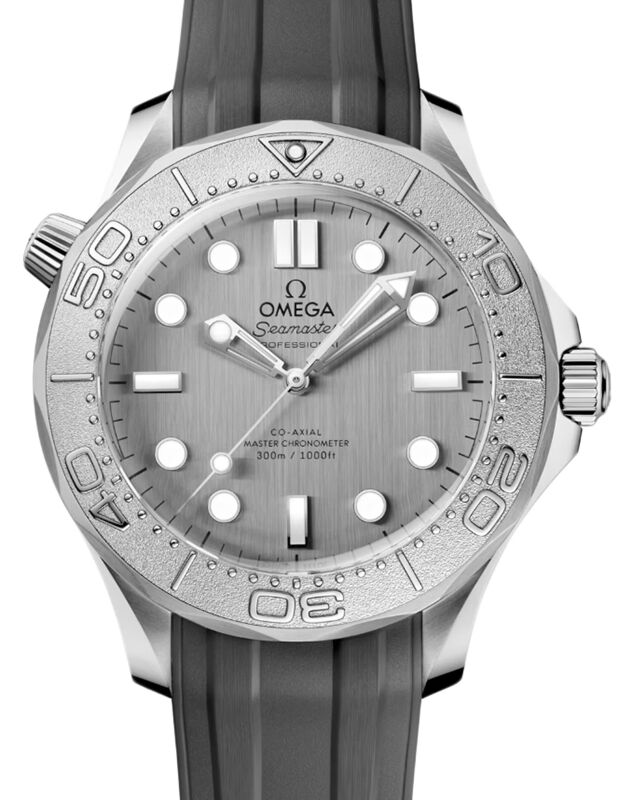 Omega Seamaster Diver 300M Steel Grey Dial Rubber Strap 210.32.42.20.06.002