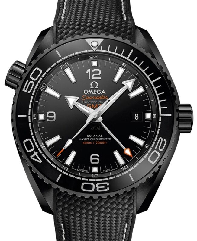 Omega Seamaster Planet Ocean 600M GMT "Deep Black" 45.5mm Ceramic Black Dial Rubber Strap 215.92.46.22.01.001