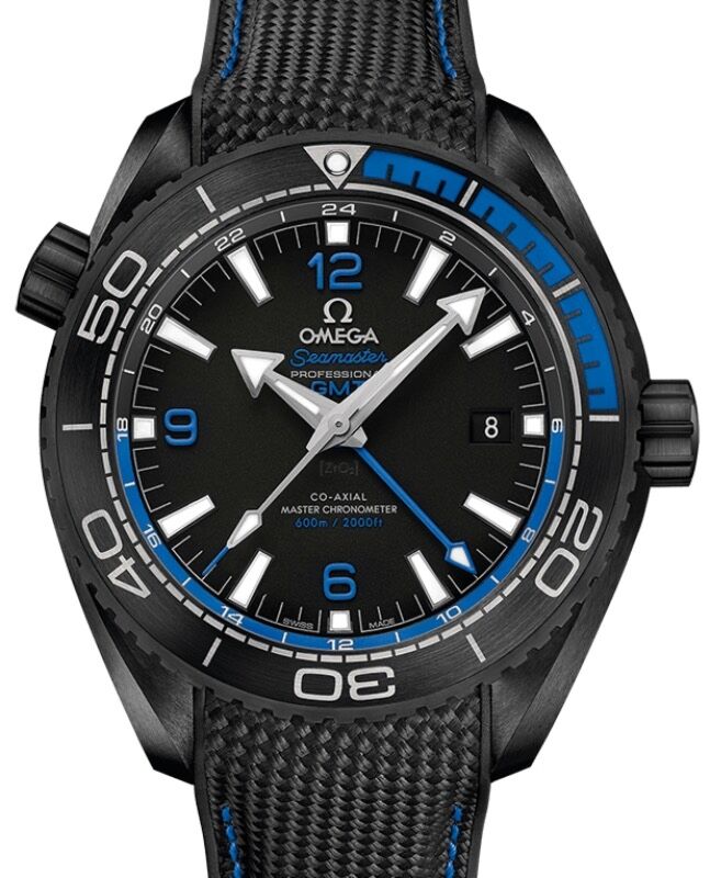 Omega Seamaster Planet Ocean 600m GMT "Deep Black" 45.5mm Ceramic Rubber Strap 215.92.46.22.01.002