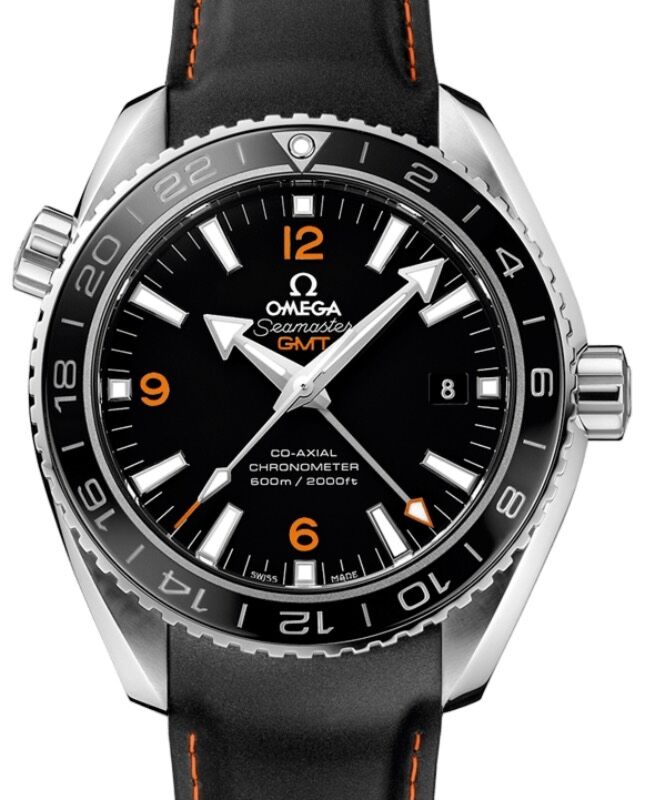 Omega Seamaster Planet Ocean 600M GMT 43.5mm Steel Black Dial Rubber Strap 232.32.44.22.01.002