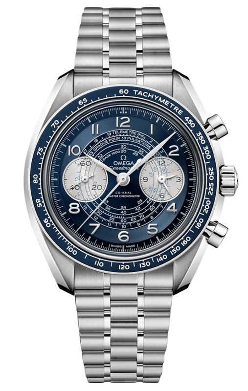 Omega Speedmaster Two Counters Chronoscope Chronograph 43mm Steel Blue Dial Bracelet 329.30.43.51.03.001