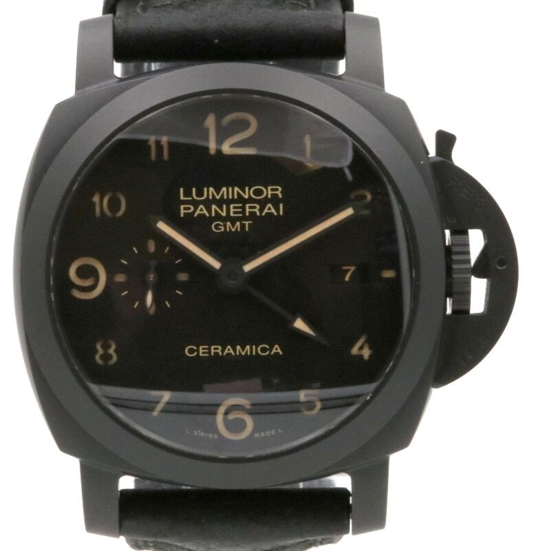 Panerai Luminor 1950 Ceramic Black Dial & Bezel Leather Strap Pam 441 - PRE-OWNED