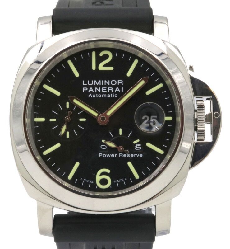 Panerai PAM 90 Luminor Power Reserve Automatic Acciaio 44mm Stainless Steel Rubber - PRE-OWNED