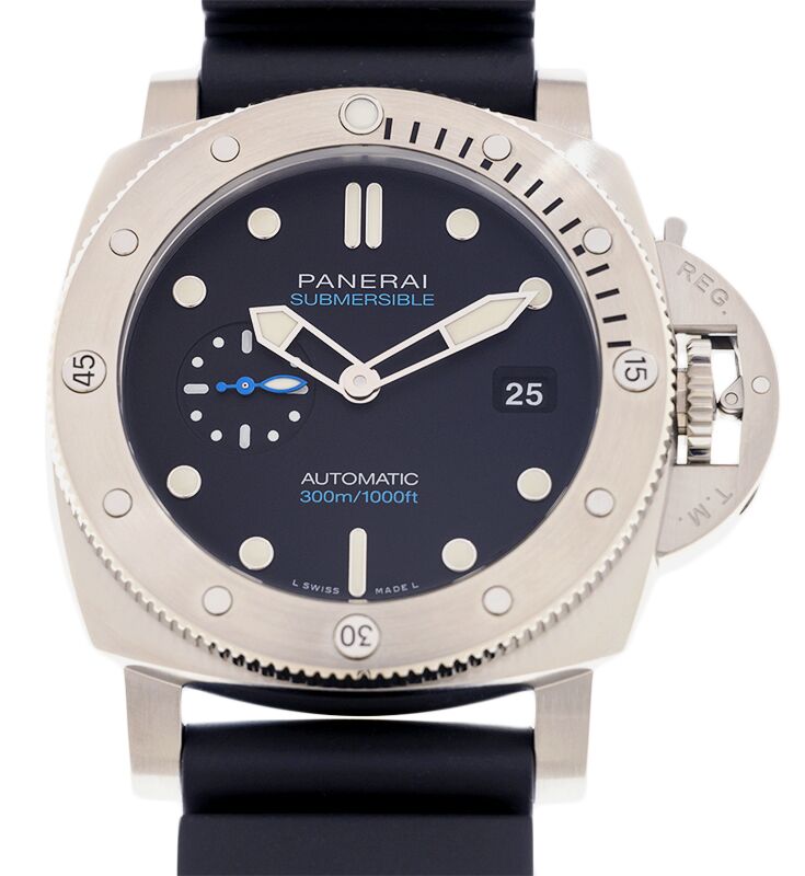 Panerai Submersible QuarantaQuattro Steel 44mm Black Dial PAM01229