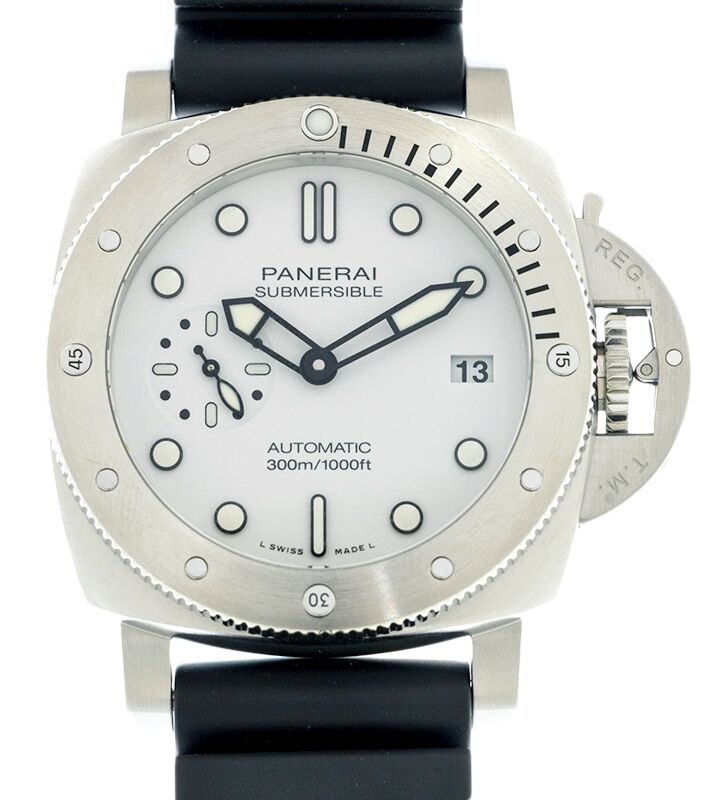 Panerai Submersible Steel 42mm White Dial PAM01223