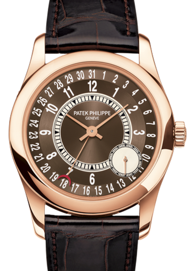 Patek Philippe 6000R-001 Calatrava 37mm Brown Arabic Date Rose Gold Leather PRE-OWNED