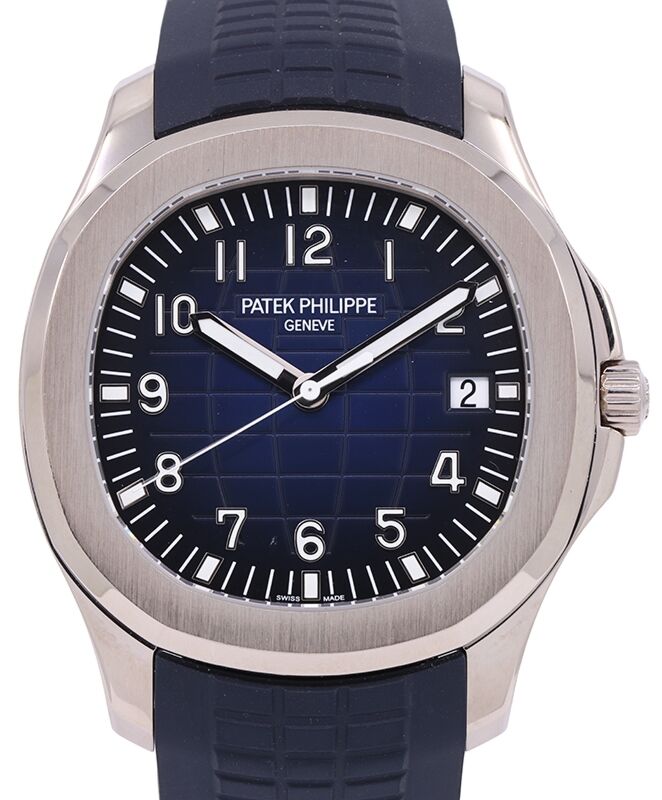 Patek Philippe Aquanaut "Jumbo" White Gold Blue Dial 5168G-001 - PRE OWNED