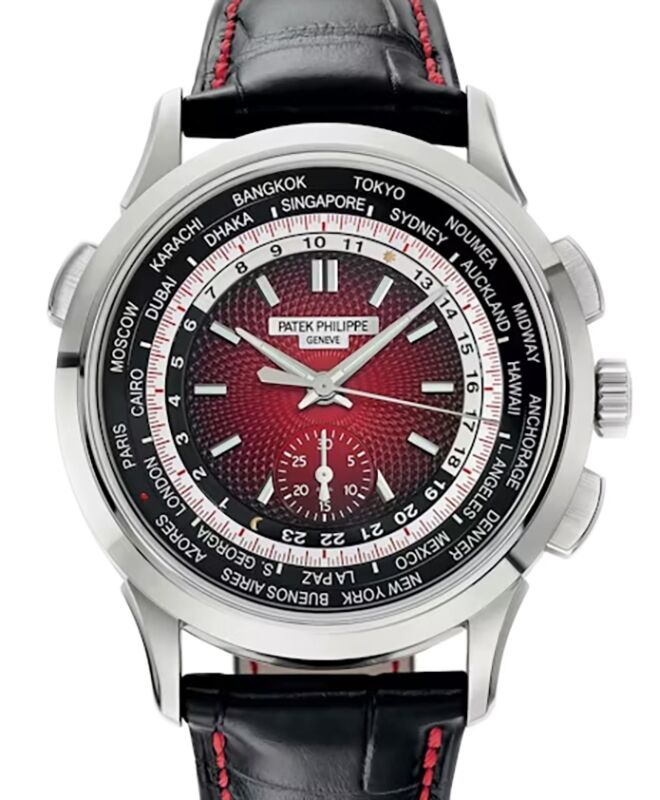 Patek Philippe Complications World Time Flyback Chronograph White Gold "Singapore Edition" 5930G-011