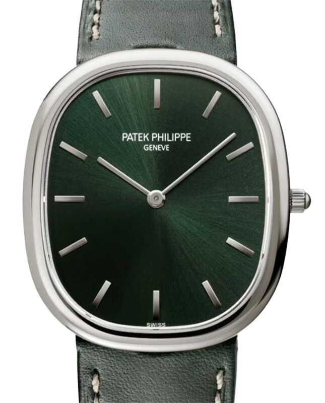 Patek Philippe Golden Ellipse White Gold Olive Green Dial 3738/100G-014 - BRAND NEW