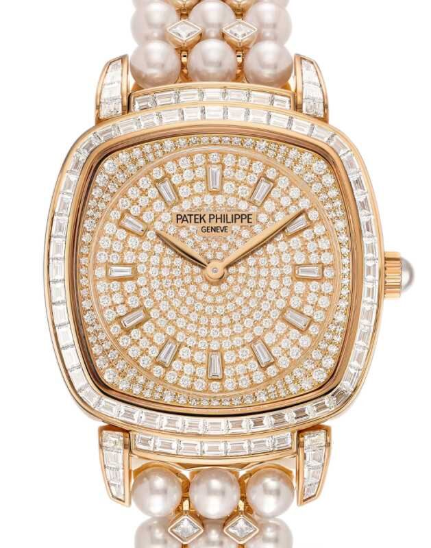 Patek Philippe Gondolo Ladies Rose Gold Diamond Set Dial 7042/100R-010