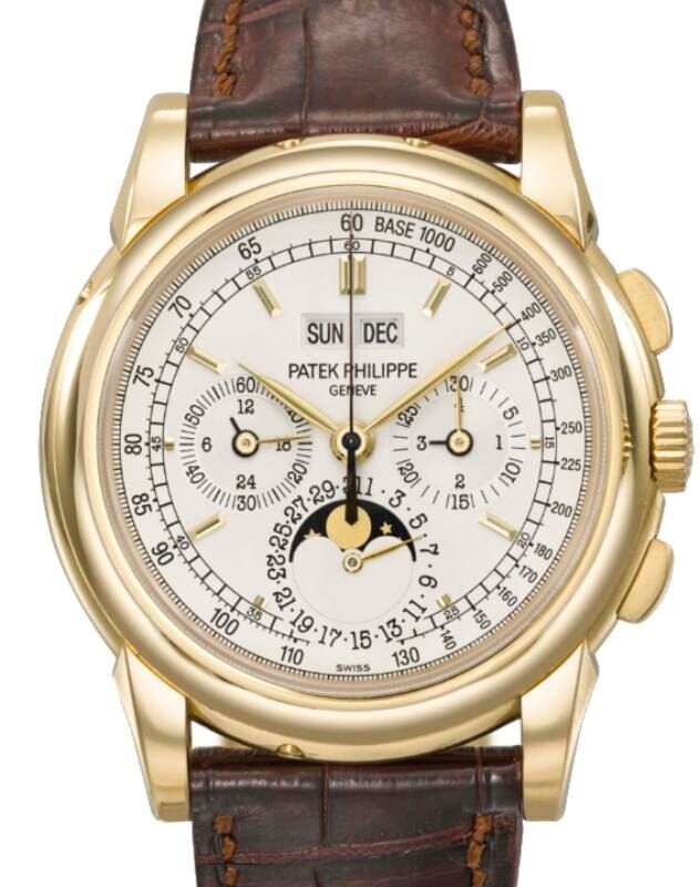 Patek Philippe Perpetual Calendar Chronograph Yellow Gold White Dial 5970J-001