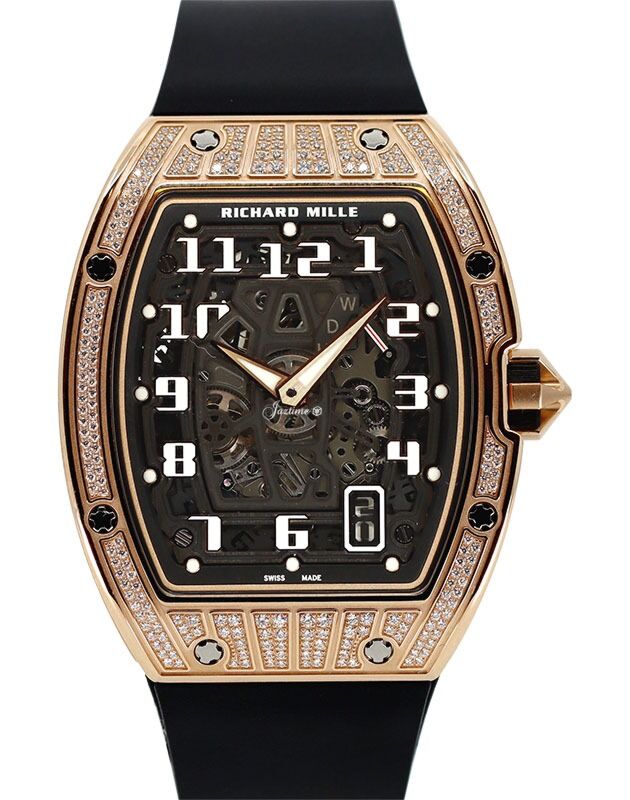 Richard Mille Automatic Winding Extra Flat Rose Gold Diamond RM 67-01