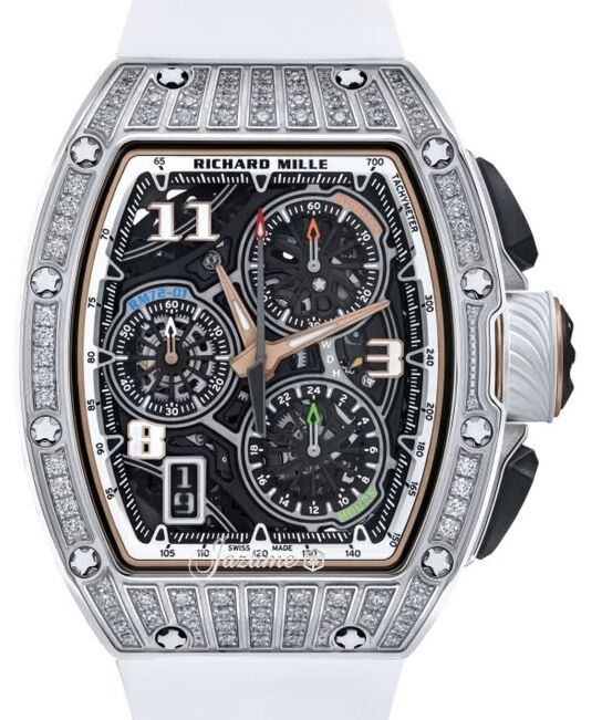 Richard Mille Lifestyle Flyback Chronograph White Gold & Medium Set Diamonds RM 72-01 - BRAND NEW