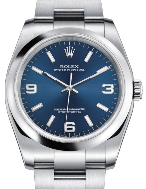 Rolex Oyster Perpetual 36 Stainless Steel Blue Arabic / Index Dial 116000 