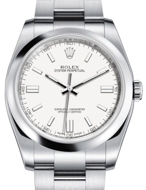 Rolex Oyster Perpetual 36 White Index Dial 116000