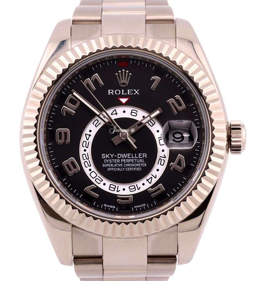 Rolex Sky-Dweller White Gold Black Arabic Dial, Oyster Bracelet 326939