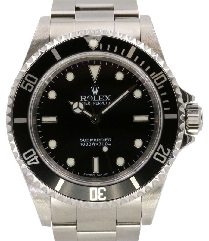 Rolex Submariner No Date Stainless Steel Black Dial & Aluminum Bezel Oyster Bracelet 14060 - PRE-OWNED