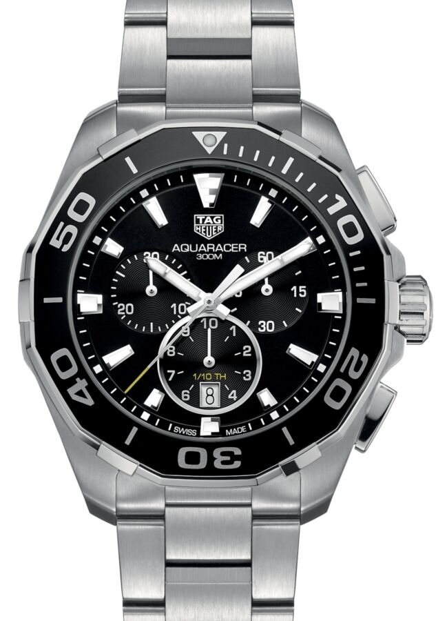 Tag Heuer Aquaracer Stainless Steel Black Index Dial & Stainless Steel Bracelet CAY111A.BA0927 - BRAND NEW