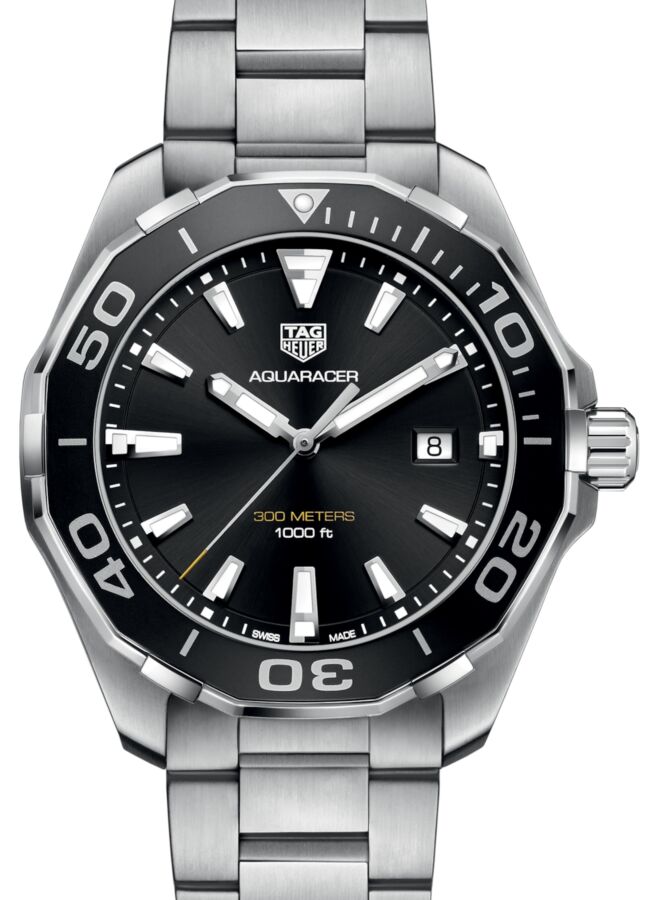 Tag Heuer Aquaracer Stainless Steel Black Index Dial & Stainless Steel Bracelet WAY101A.BA0746 - BRAND NEW