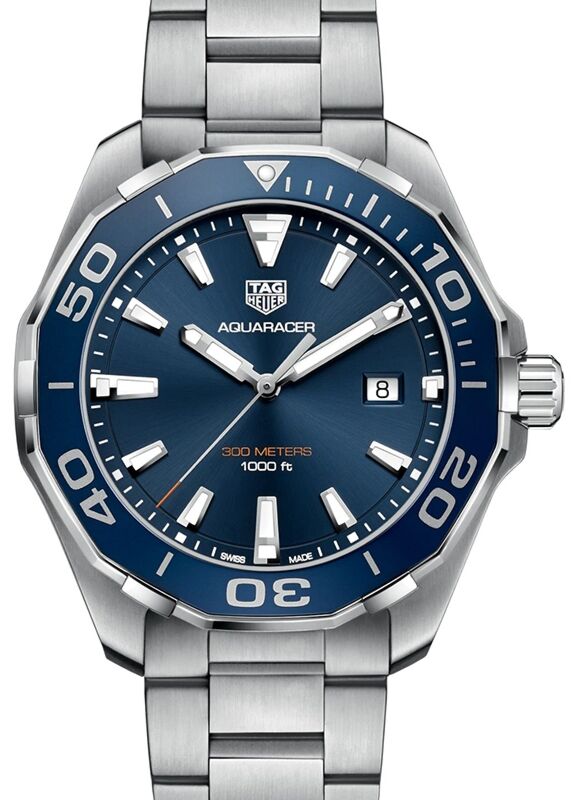 Tag Heuer Aquaracer Stainless Steel Blue Index Dial & Stainless Steel Bracelet WAY101C.BA0746 - BRAND NEW