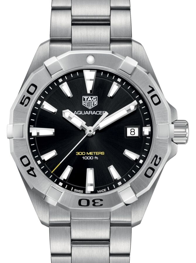 Tag Heuer Aquaracer Stainless Steel Black Index Dial & Stainless Steel Bracelet WBD1110.BA0928 - BRAND NEW